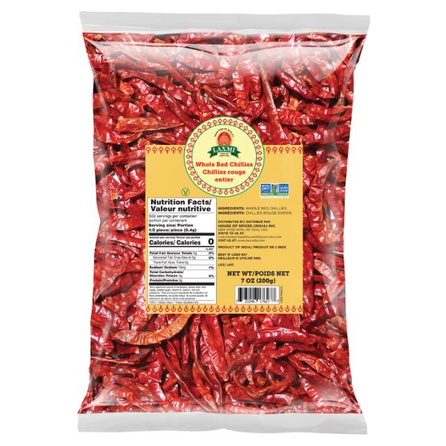 LX. RED CHILI WHOLE 20X200 GM (NONGMO)