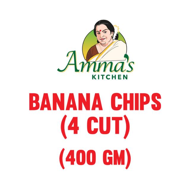 AMMA'S KIT BANANA CHIPS (4 CUT) 10X400 GM