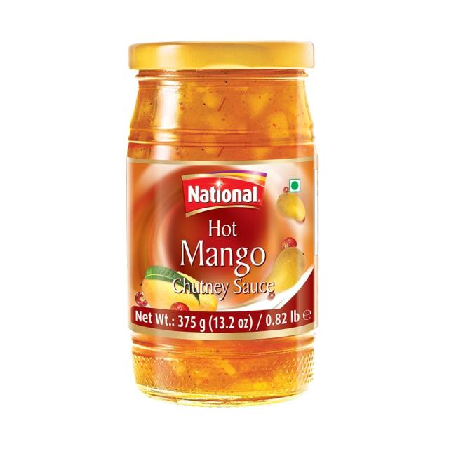 NATIONAL HOT MANGO CHUTNEY 12X375 GM