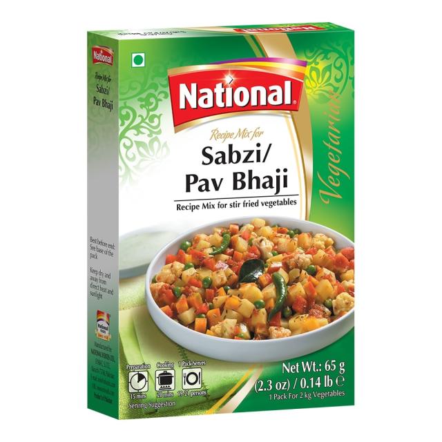 NATIONAL SABZI/PAV BHAJI 72X65 GM